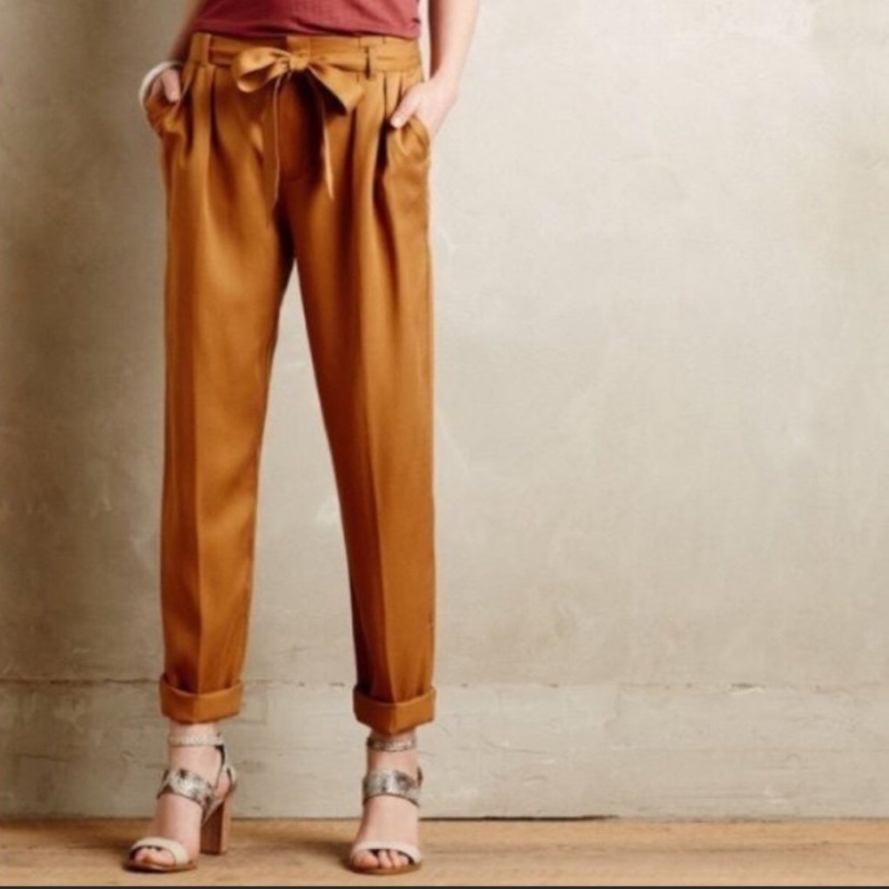 Anthropologie paper bag pants